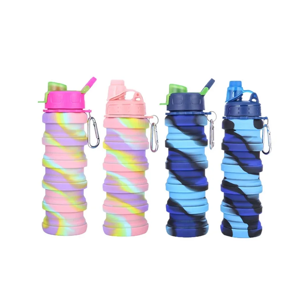 Gourde pliable silicone voyage avec mousqueton - accessoires Maxi Trouvaille