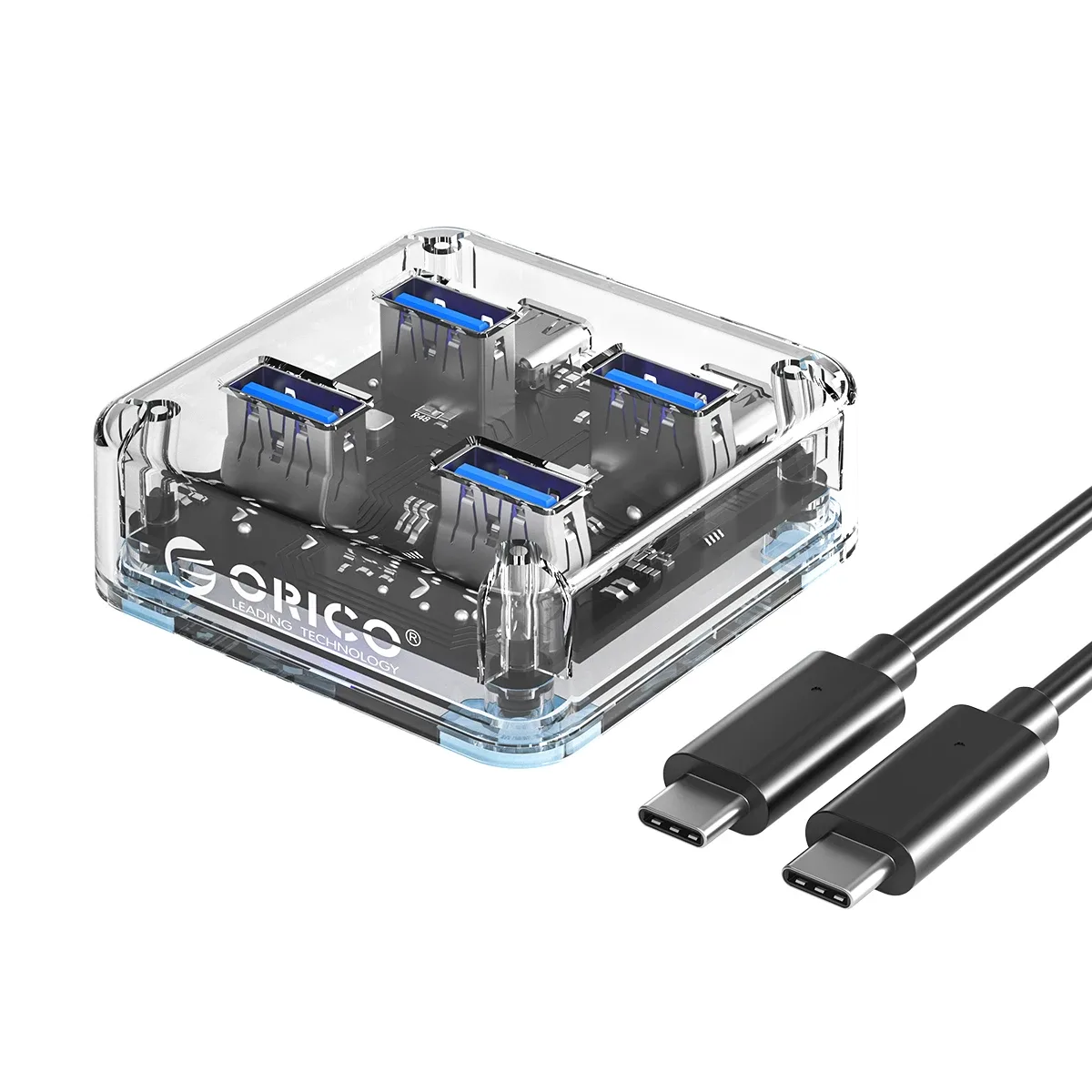 Hub USB-C 4 ports transparent ORICO - high-tech Maxi Trouvaille photo 6