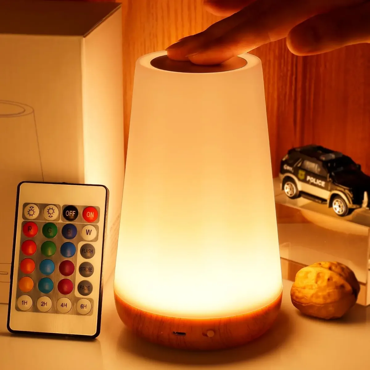 Lampe de chevet tactile 13 couleurs - maison Maxi Trouvaille