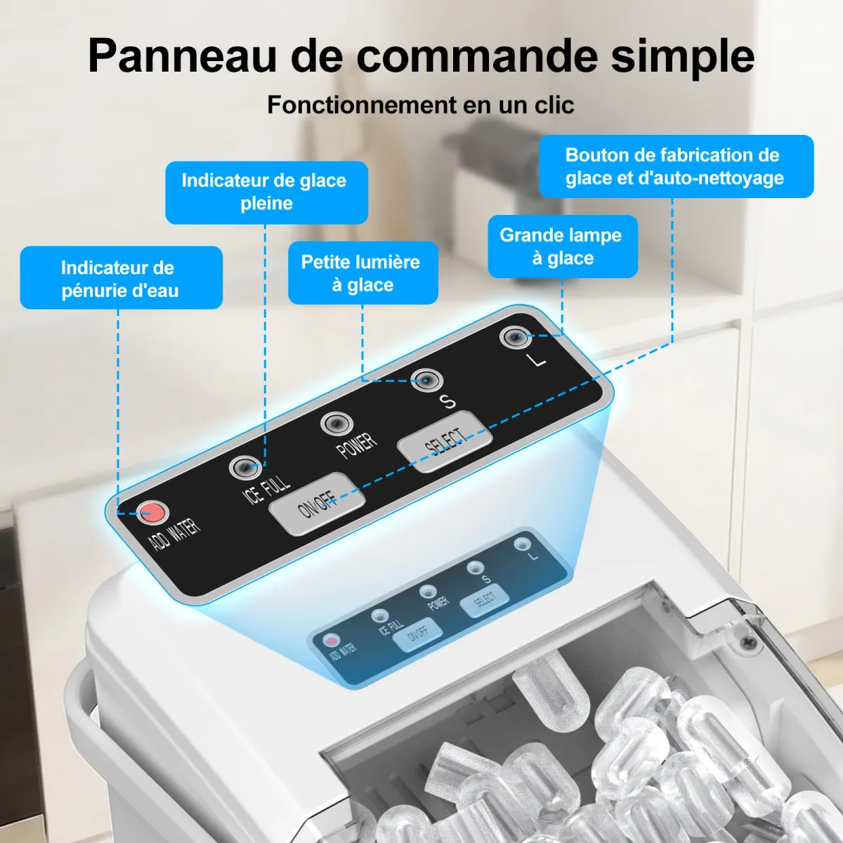 Machine à glaçons portable 12 kg/24h - cuisine Maxi Trouvaille photo 6
