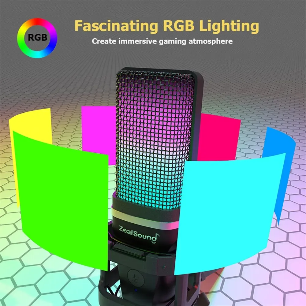 Microphone USB RGB avec bras articulé - gaming Maxi Trouvaille photo 2