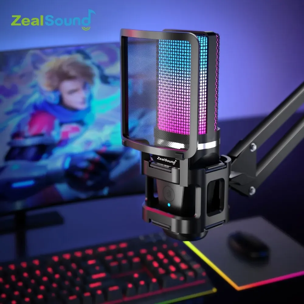 Microphone USB RGB avec bras articulé - gaming Maxi Trouvaille photo 3