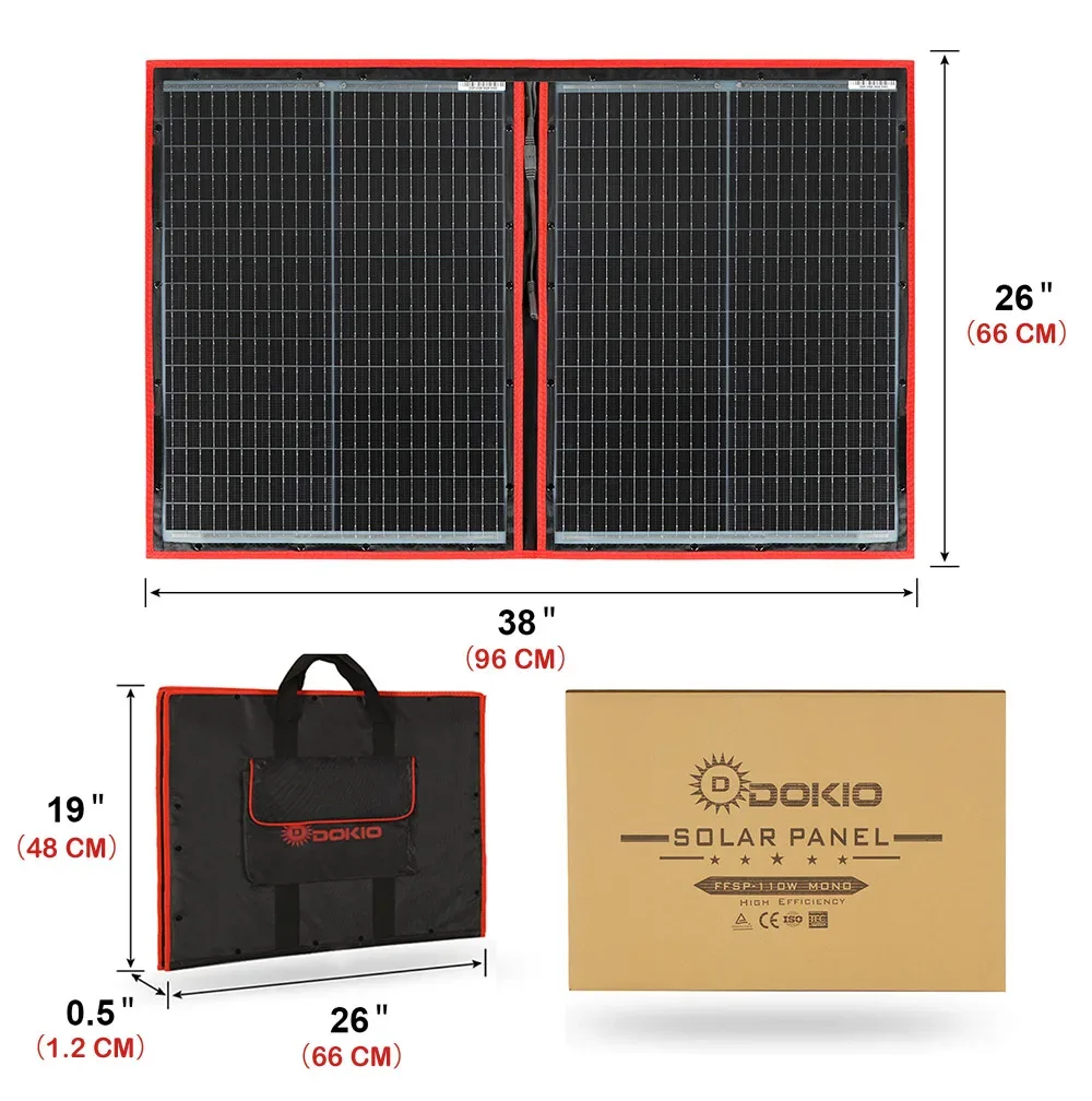 Panneau solaire pliable Dokio 100W - outillage Maxi Trouvaille photo 4