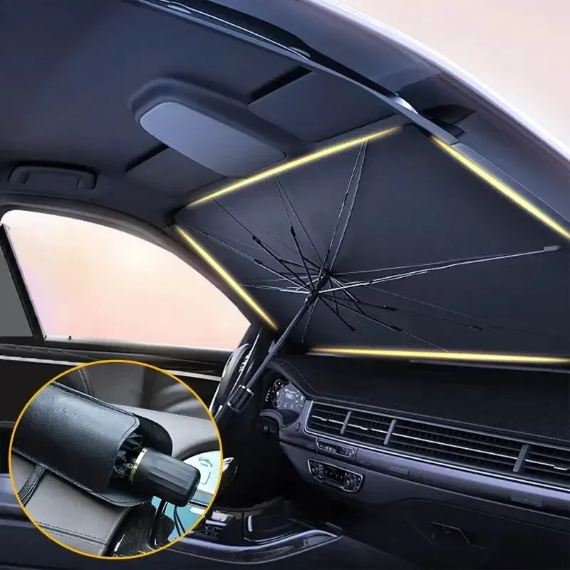 Pare-soleil voiture pliable type parapluie - auto-moto Maxi Trouvaille