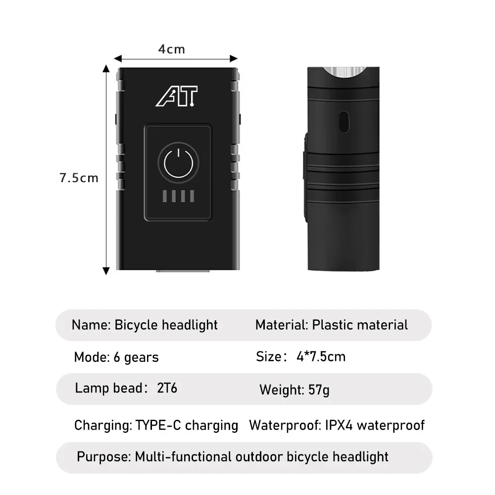 Phare de vélo LED rechargeable USB-C - auto-moto Maxi Trouvaille photo 5
