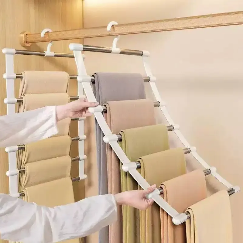 Porte-pantalons multi-niveaux gain de place - maison Maxi Trouvaille