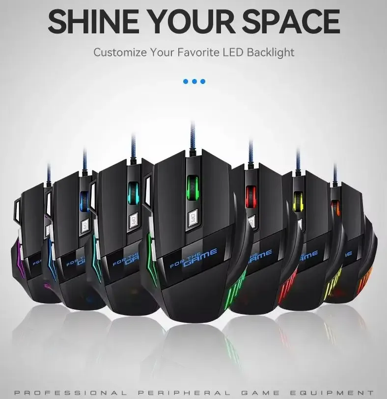 Souris gaming filaire RGB 7 boutons - boutique Maxi Trouvaille photo 3