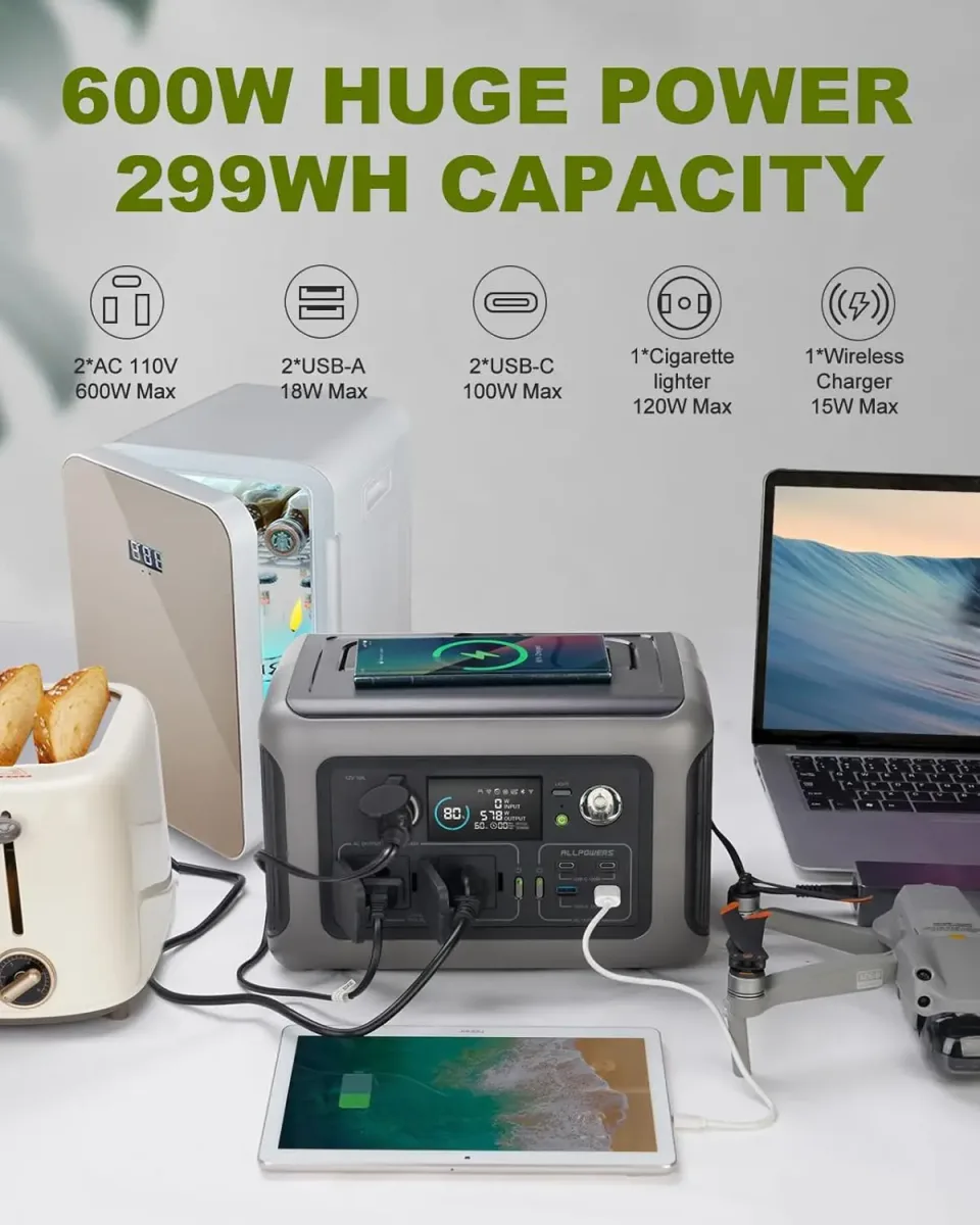 Station électrique portable ALLPOWERS R600 - outillage Maxi Trouvaille photo 2