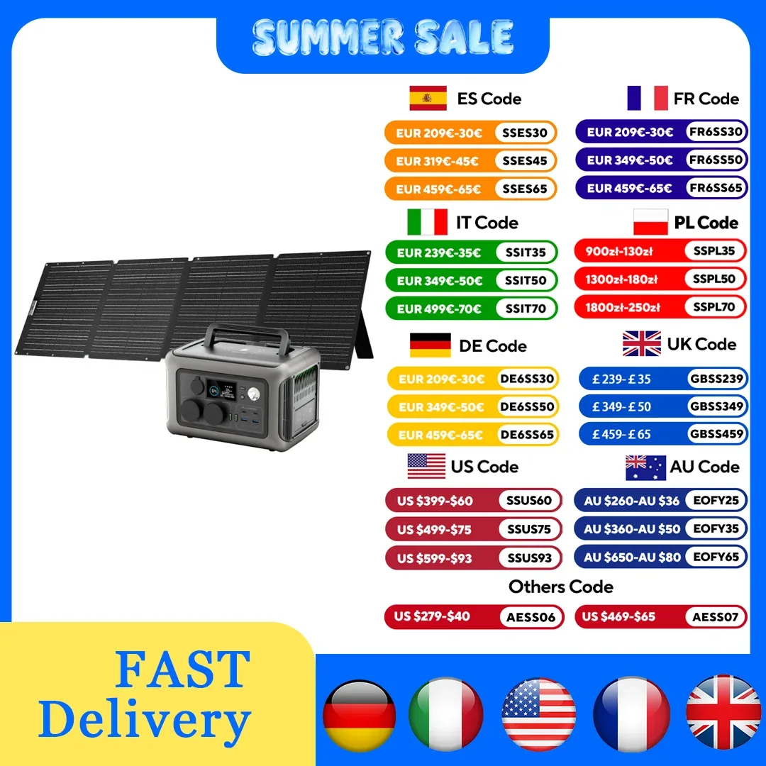 Station énergie ALLPOWERS R600 + panneau solaire 200W - boutique Maxi Trouvaille