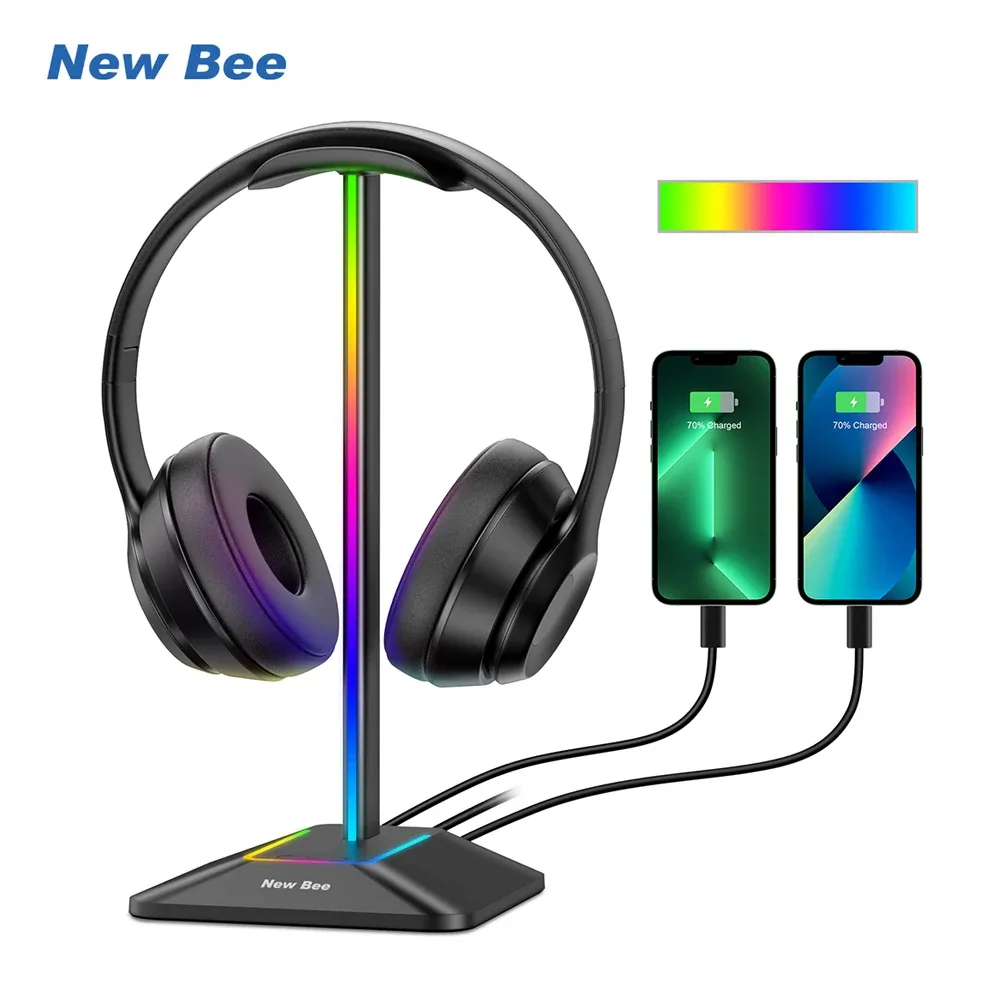 Support casque gamer RGB avec 2 ports USB - boutique Maxi Trouvaille