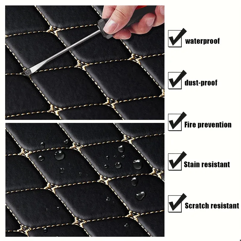 Tapis de sol voiture en cuir PU 5 pièces - auto-moto Maxi Trouvaille photo 5