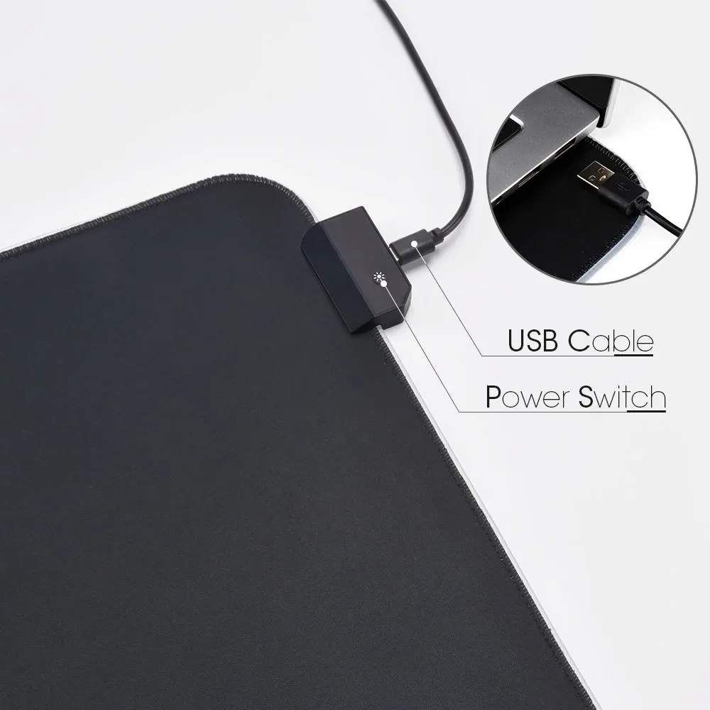 Tapis de souris gaming LED RGB étanche - boutique Maxi Trouvaille photo 3
