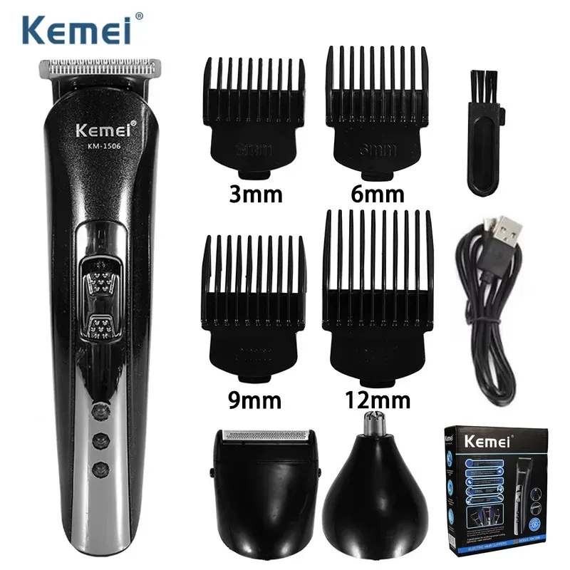 Tondeuse Kemei KM-1506 3 en 1 - beaute Maxi Trouvaille